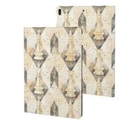 White Chess Pieces Checkmate Slim Case Compatible with iPad 10th 9th 8th 7th Generation 2022 2021 2020 2019 Protective Cover Stand