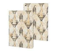 White Chess Pieces Checkmate Slim Case Compatible with iPad 10th 9th 8th 7th Generation 2022 2021 2020 2019 Protective Cover Stand