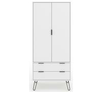 Core Products Augusta 2 Door 2 Drawer Wardrobe White, White