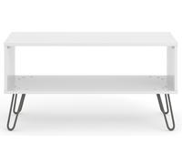 White Chest Wardrobe Sideboard TV Unit Coffee Table - Hairpin Legs - Augusta