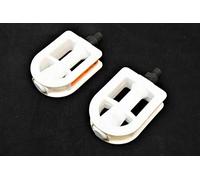 White Children's Bike Pedals Junior 1/2" For One Piece Cranks 12" 14" Kids Bikes