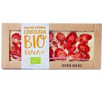 White CHOCOLADE with Strawberries BIO 53 g - CUKIERNIA STAROPOLSKA