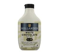 White Chocolate Café Sauce by Hollander Chocolate Co. | Gourmet White Chocolate Sauce with Real Cocoa Butter for Professional or Home Baristas 14 fl. Oz. Squeeze Bottle with Flip Cap