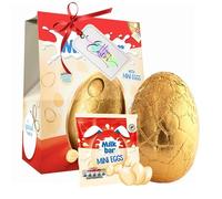 White Chocolate Easter Egg for Easter Gifts - Large 230g Creamy White Chocolate Egg with Mini Eggs Sharing Bag - Perfect Easter Gifts for Kids & Chocolate Lovers, Egg Hunt