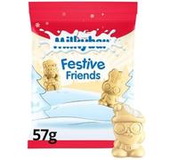 White Chocolate Festive Friends Bag 57G (Pack Of 12) "Deliciousness that brings a smile" Special For Easter Christmas,Birthday,Newyear