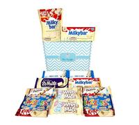 White Chocolate Hamper For Chocolate Lovers The Box Gift, For All Those Candy Lovers. Bueno, White Mice, Jazzles And More, Presented In A Luxury Gift Box.