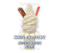 White Chocolate KBG Whippy Ice Cream Sticker - 16cm high Knickerbocker Glory die cut vinyl decal
