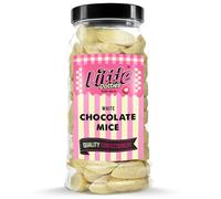 White Chocolate Mice Retro Sweet Gift Jar - by Little Dotties | Traditional Candy Treats | Pick and Mix Sweets | 605 grams | Perfect for gifts | Birthdays | Easter | For Sharing
