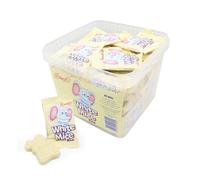 White Chocolate Mice Tub 60 x 14g Full Box - White chocolate flavour candy