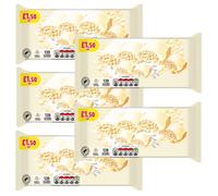 White Chocolate Sharing Bar 90g PMP - 5 x Bars - Smooth Creamy with Airy White Chocolate Bubbles - Light, Melt-in-the-Mouth Chocolate Block for Sharing - Aro