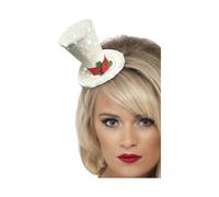 White Christmas Top Hat Headband. One Size
