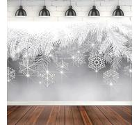 White Christmas Tree Photography Backdrop For Winter Snowflake Background Poster For Photo Studio Photocall Banner 120X80cm