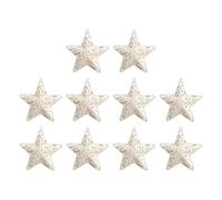 White Christmas with Ornaments Set Hooks 10-piece Sparkling Winter Acrylic for Party Wedding New Year Home Décor Holiday Tree Decorations Snowflake Pre-Attached Metal Swirl -(Flower)