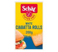 White Ciabatta Rolls 200G, Gluten and wheat free soft white ciabatta rolls, With Sourdough and Extra Virgin Olive Oil, High in Fibre, Gluten, Lactose and Wheat Free, Suitable for vegetarians
