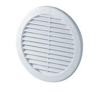 White Circle Air Vent Grille 100mm / 4" with Fly Screen / Mesh / Net Round Duct Furniture Ventilation Ducting Cover TRU13