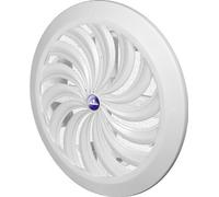 White Circle Air Vent Grille 150mm / 6" with Adjustable Shutter and Fly Screen / Mesh Hit&Miss Round Ducting Ventilation Cover Grid T89