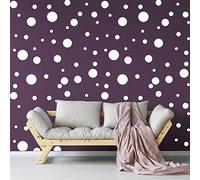 White Circle Dot Stickers 200 pcs - Small Round Dots Decals from 1 to 7 inch - Blank Mini Circular Sticky Circles Sticker