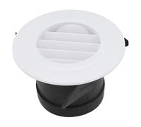 White Circular Vent, Plastic Vent Cover Grey, Round Soffit Vent, ABS Grille Ventilation Wall Vent Covers, Round Louvered Vents For Efficient Airflow(75mm)