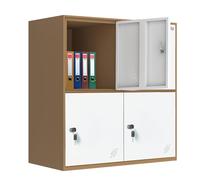 White ckable Metal Locker Cabinet for Office School & Home 4 Door Sto Solut for Students Employees & Workers Design (4D WH)