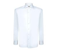 White Classic Collar Shirt, male, Dell'oglio, Formal Shirts, White, M, Shirts M