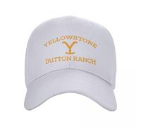 (White) Classic Yellowstone Dutton Ranch Trucker Hat Men Women Personalized Adjustable Adult Baseball Cap Spring