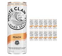 White Claw Peach Hard Seltzer 12 x 330ml Cans 4.5% ABV, Ready-to-Drink, Low Calorie, Gluten Free