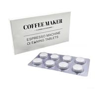 White Cleaning Tablets Compatible With For Premium Café Espresso Machine For Es601 And Es701 Models To Remove Oil And Scale Buildup Eight Pack Box Set For Daily Kitchen Maintenance Care Tools