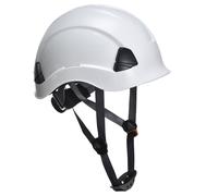 Portwest PS53 Height Endurance Helmet Hard Hat Head Protection Construction Electrical Safety Work Adjustable Chin Strap 6-Point Harness, White, One Size