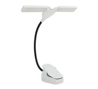 White Clip LED Music Stand Light - Optical Grade Lens Rechargeable Bendable LAMP