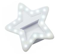White Clip on Selfie Light with Bright LED Beads for Webcam Vlogging | ABS Construction, Even Illumination, Face-smoothing Effect, One Aa Battery, Suitable for Notebooks, Makeup Enthusiasts
