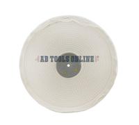 White Close Stitched Metal Polishing Buffing Mop 12" x 1" 2 Section 2nd Stage