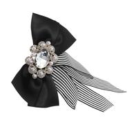 White Cloth Bow Tie for Shirt and Skirt with Back Pin | Alloy Cloth Construction, Easy to Wear Design, Does Not Hurt Clothes, British Style for Office Wear