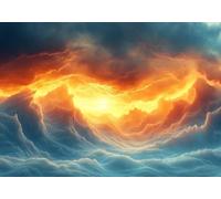 White Cloud Diamond Art Kits Adults,5D Diamond Painting Kits for Adults,Full Drill Gem Art Kits DIY Cross Stitch Arts Crafts Sunset Pictures Embroidery Beginners Crafts Home Decoration Gifts 30x40cm