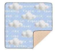 White Cloud Large Stylish Baby Gym & Activity Mat for Indoor Outdoor Portable Infant Play Activity Mat for Babies Infants Toddlers, 50'' x 50''