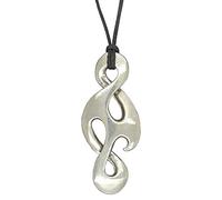 White Cloud New Zealand Infinity Loop Pendant, Surfer Pendant, Adjustable Cord, Handmade in Fine Pewter by William Sturt