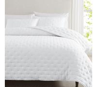 White Cloud Quilt King Size Bedding Set with Pillow Sham, Puffy Cozy Lightweight Bedspread Coverlet, Soft Cute Bed Cover for All Season - 3 Pieces, 104x90 inches