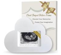 White Cloud Shaped Picture Frame 3.5 x 5 and 3x4, Love at First Sight Frame Ultrasound, Baby Picture Frame, Sonogram Picture Frame, Cloud Decor for Cloud Nursery Decor, Cloud Room and Cloud Wall Decor