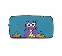 White Clouds and Owl Organised Pencil Case with Zip Up Pencil Cases Boys Pen Case School Pencils Secondary High School College Sixth Form Stationery Gifts for Women Men