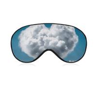 White Clouds are Like A Heart Sleep Mask Soft Comfortable Eye Mask with Adjustable Strap Eye Cover Eye Shade for Men Women Work Travel