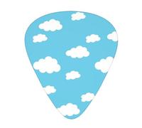 White Clouds Blue Sky Guitar Pick 12 Packs For Acoustic Electric Guitars Bass Or Ukulele With Three Different Thickness