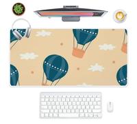White Clouds Desk Mat Extra Large Mouse Mat with Non-Slip Rubber Base Smooth Face Gaming Mouse Pad 80X40 CM Mousemat Desk Accessories for Boys Girls Office Gifts Gaming Mousepad for School Home Office