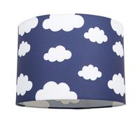 White Clouds Little Ones/Kids Cotton Fabric Bedroom Lamp or Pendant Shade Happy Homewares Midnight 10 inches