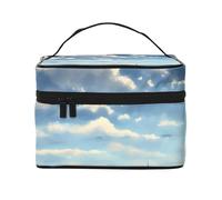 White Clouds Over The Sea Cosmetic Bag.Fashionwomenâ€™s Printed Cosmetic Bag, Large Toiletry Organiser for Travel