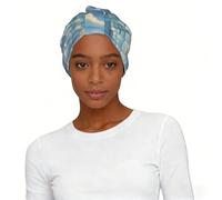 White clouds over the sea Elastic Headscarf Hat - Soft Breathable Polyester Turban Non Slip Sleep Cap for Daily Use