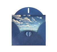 White Clouds Over The Sea Greeting Cards For All Occasions - Blank Greeting Cards With Envelopes, Holiday Cards 4x6 Inches (Horizontal) Blue
