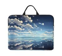 White Clouds Over The Sea Laptop Bag 14 in Durable Computer Carrying Case for Most Laptops and Ipads Shock Resistant Slim Sleeve