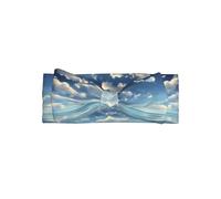 White clouds over the sea Pattern baby bow headband - elastic and comfortable headwear, photo shoots, birthday parties, daily wear,