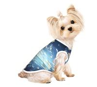 White clouds over the sea Pet Breathable Sleeveless T-shirt S for Small Dogs and Cats Soft, Lightweight, Stylish