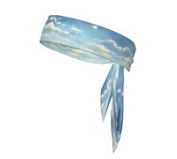White Clouds Over The sea Sports Headband, Unisex, Sweat-Wicking and Quick-Drying, Suitable for Running, Yoga, Tennis and Other Sports.
