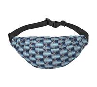 White Clouds Over The Sea Waist Bag. Lightweight And Waterproof, Suitable For Travel And Daily Use, Fashionable Design, For Men And Women.